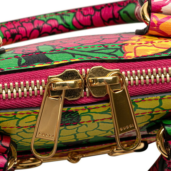 GUCCI Pink Leather Horsebit Shoulder Bag - Picture 8 of 13